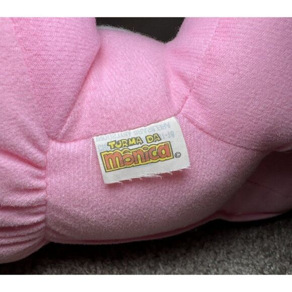 Vintage Turma Da Monica Plush Monica‎ Doll Bunny Suit Slippers HTF Monicas Gang - Picture 11 of 12